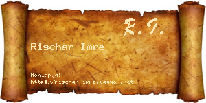 Rischar Imre névjegykártya